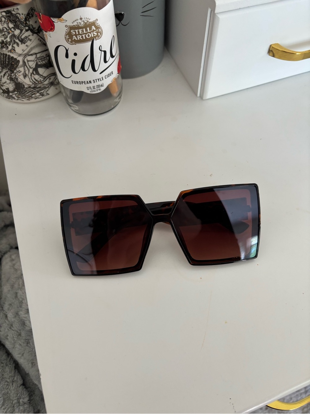 Square Gradient Brown Women's Sunglasses